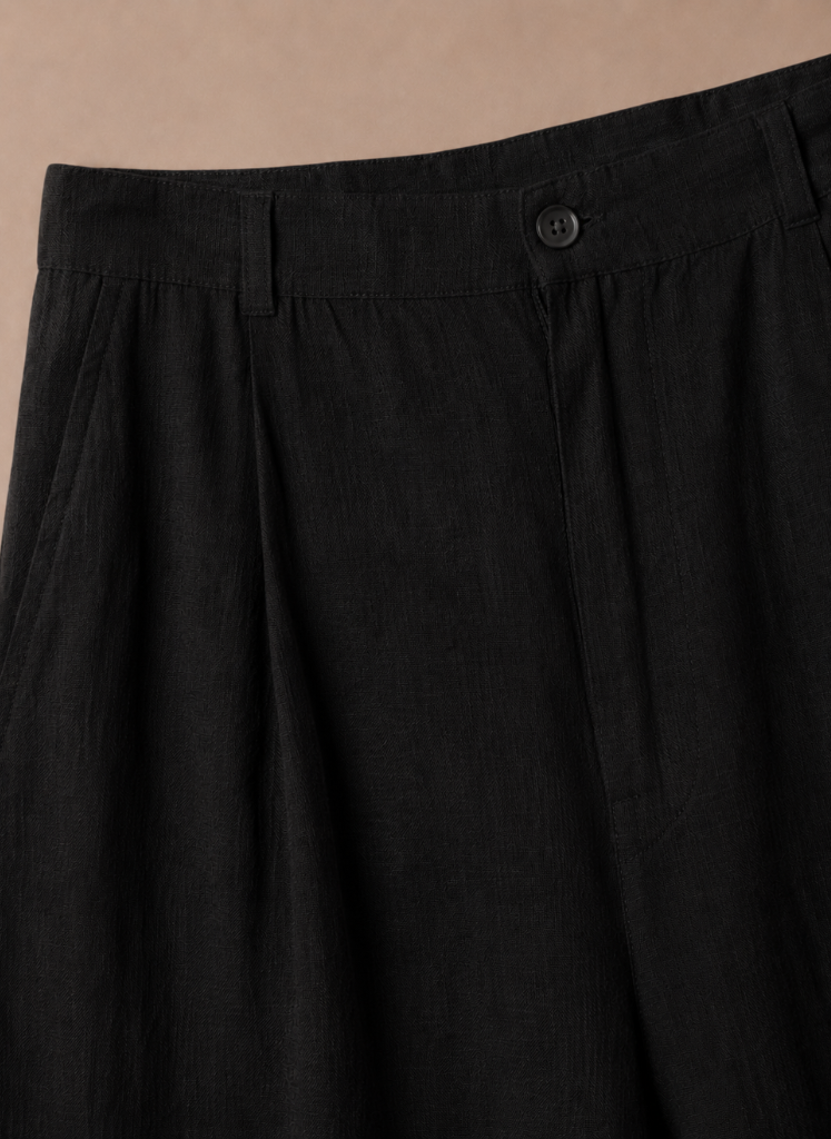 Hose Leinen-Baumwolle Relaxed Fit Sommergrün – Falren