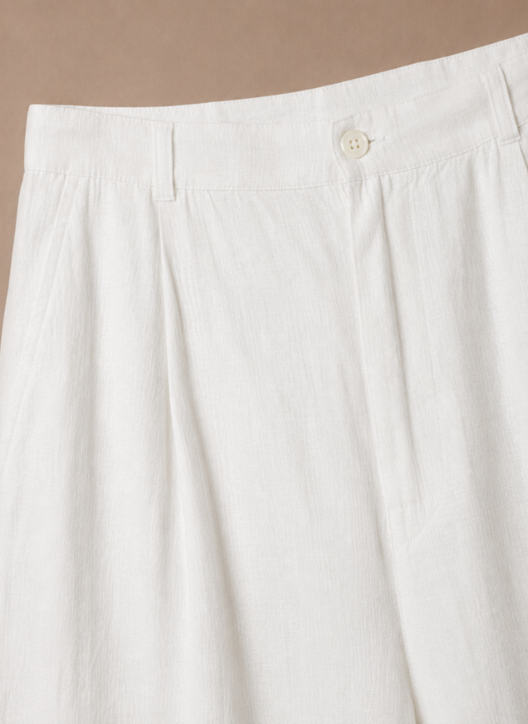 Hose Leinen-Baumwolle Relaxed Fit Sommergrün – Falren