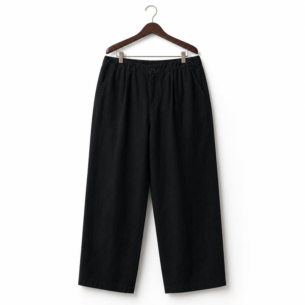Hose Leinen-Baumwolle Relaxed Fit Sommergrün – Falren