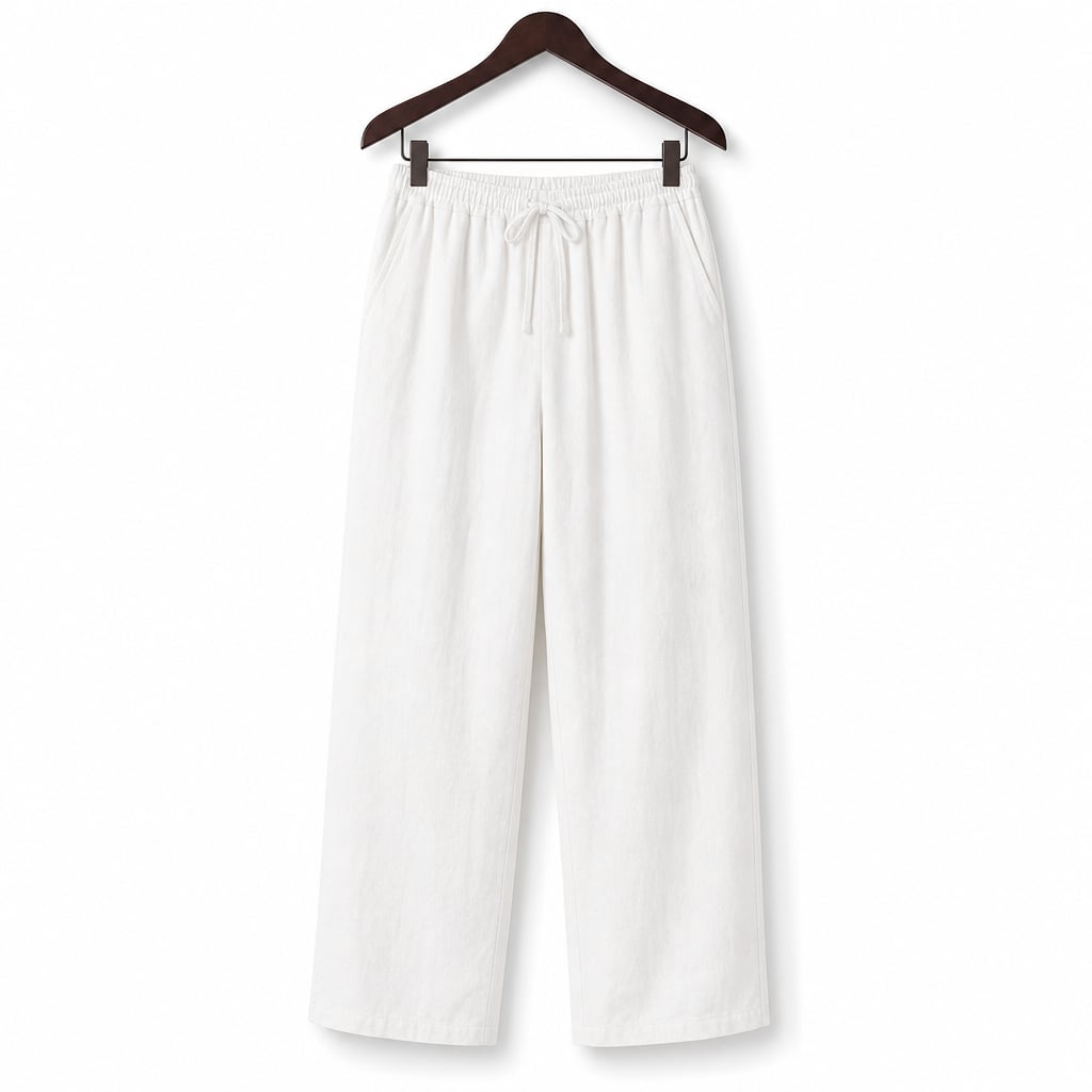 Hose Leinen-Baumwolle Relaxed Fit Sommergrün – Falren