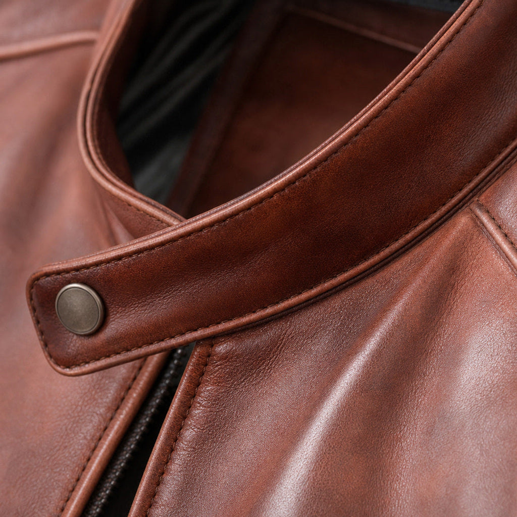 Immanuel | Lederjacke Cafe-Racer Cognac