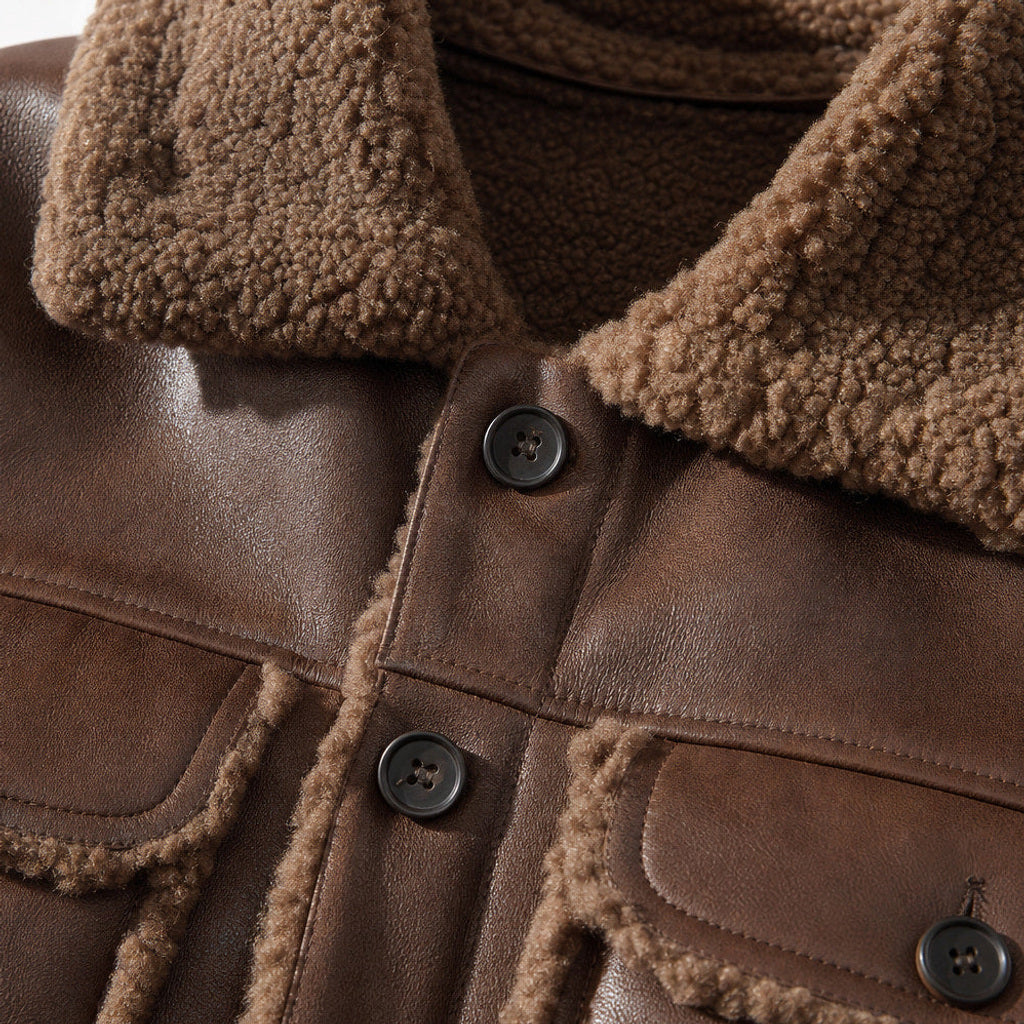 Immo | Lederjacke Fleecefutter