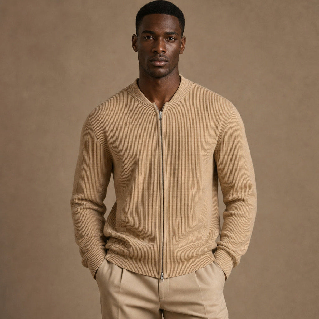 Ivo | Strickjacke Rippstruktur Relaxed Fit