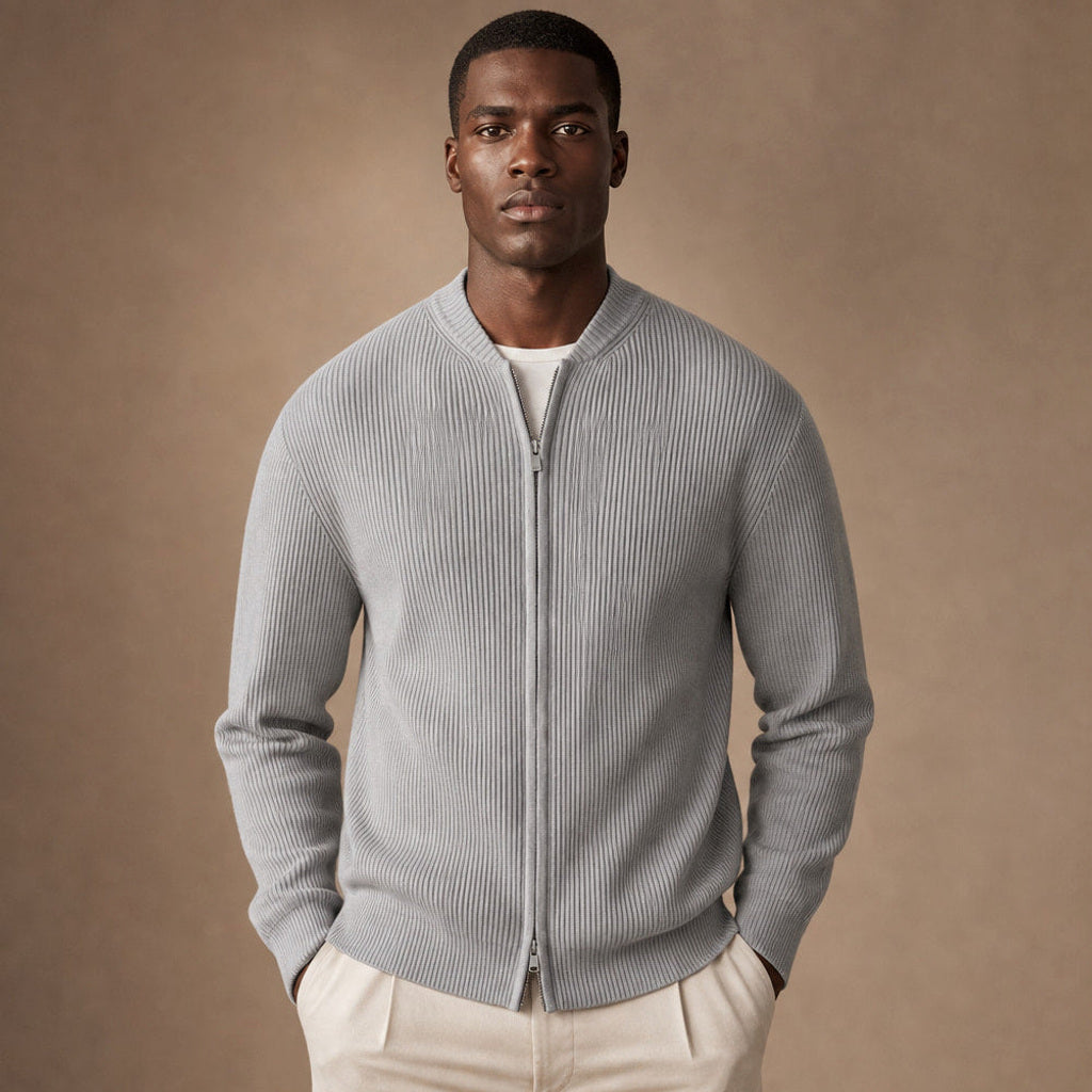 Ivo | Strickjacke Rippstruktur Relaxed Fit