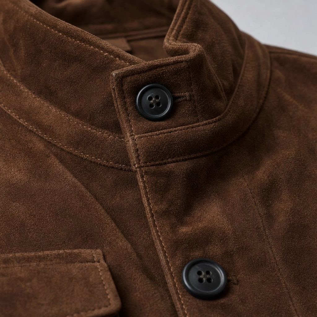 Jacke Wildleder-Optik Relaxed Fit – Burghard