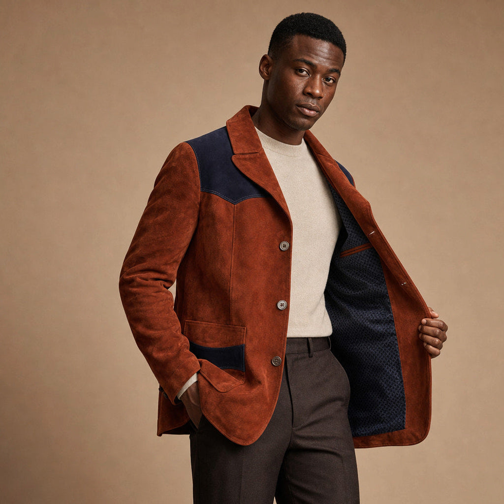 Karl-Heinz | Blazer Wildleder Rostbraun