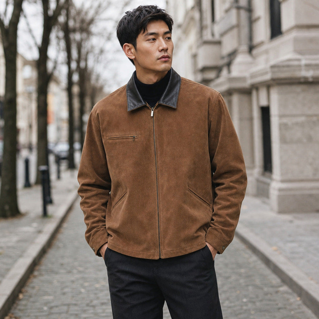 Kevin | Kurzmantel Moleskin Full-Zip