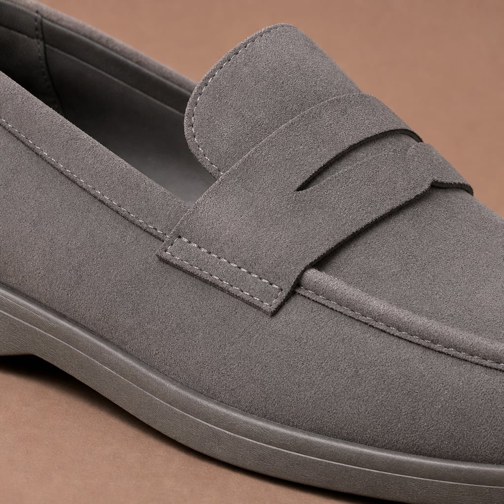 Leichter Slip-On Loafer Atmungsaktiv Grau – Parel