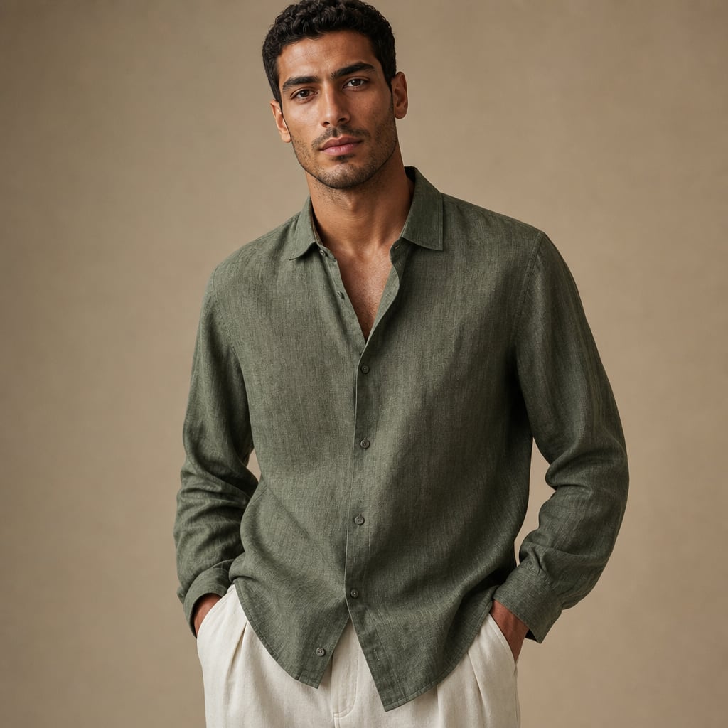 Leinenhemd Regular Fit Kurzarm – Bram