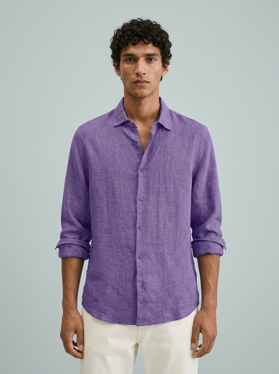 Leinenhemd Regular Fit Kurzarm – Bram