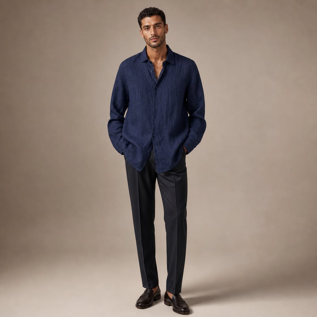 Leinenhemd Regular Fit Kurzarm – Bram
