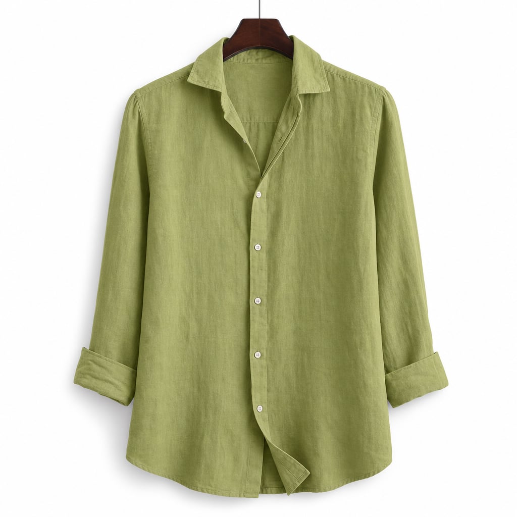 Leinenhemd Regular Fit Kurzarm Spreizkragen – Cove