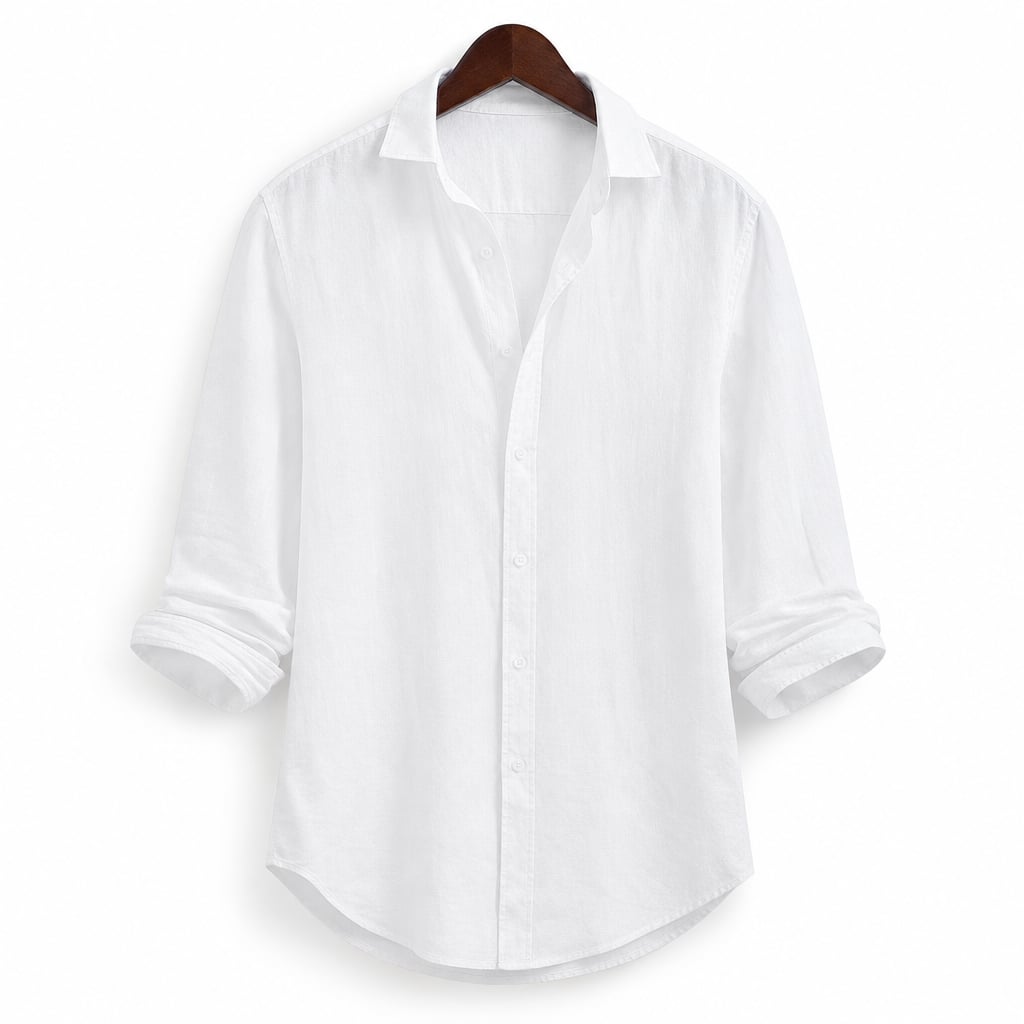 Leinenhemd Regular Fit Kurzarm Spreizkragen – Cove