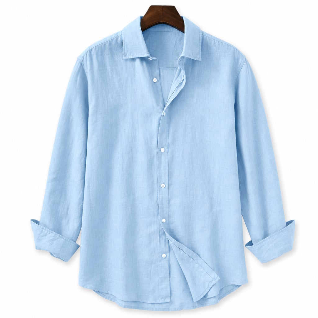 Leinenhemd Regular Fit Kurzarm Spreizkragen – Cove