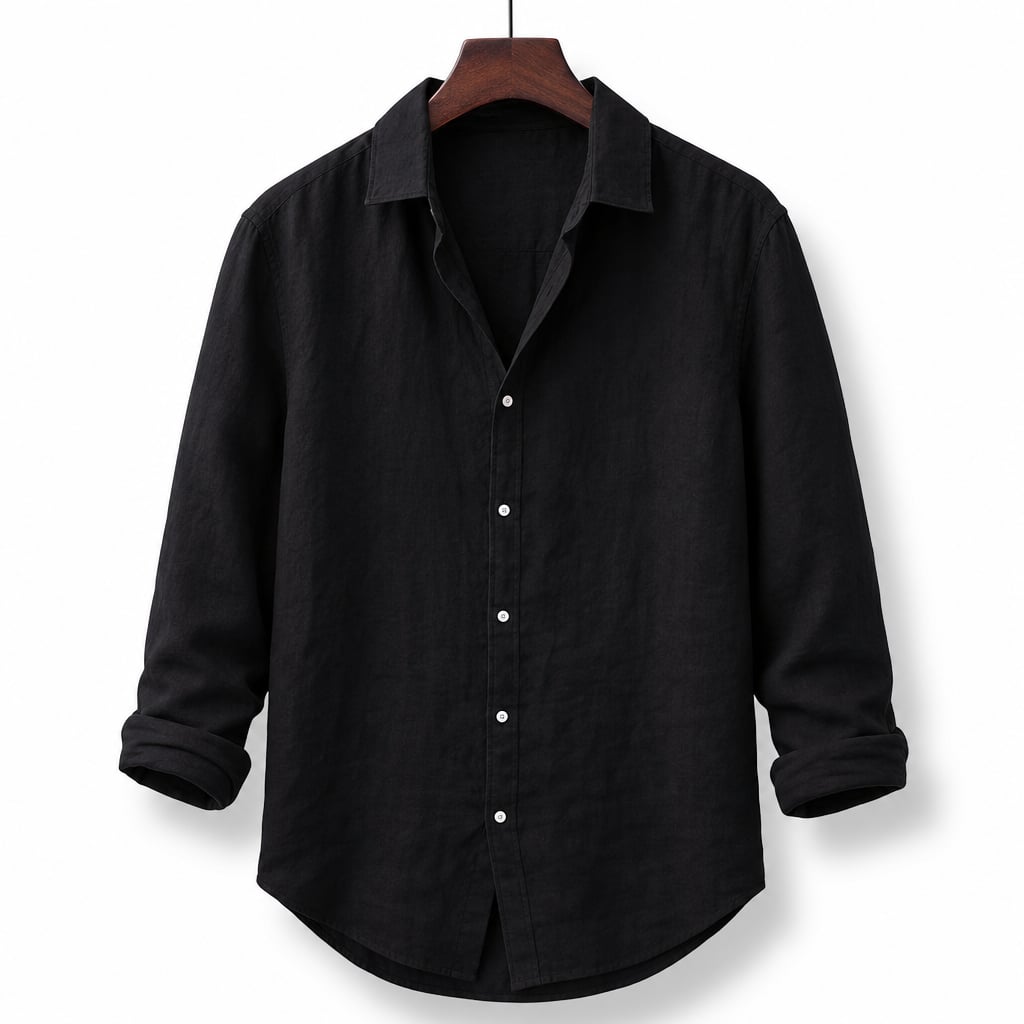 Leinenhemd Regular Fit Kurzarm Spreizkragen – Cove