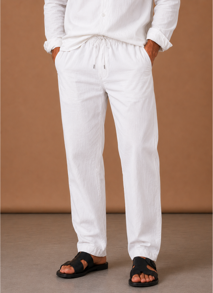 Leinenhemd-Set Regular Fit Langarm Grau – Areleon