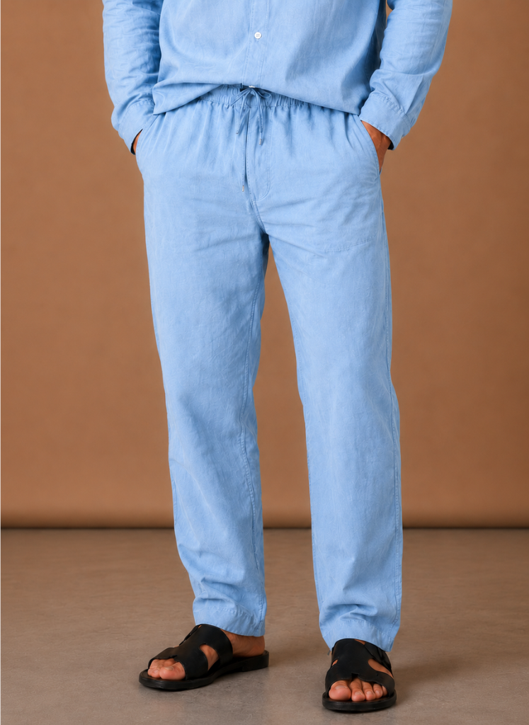Leinenhemd-Set Regular Fit Langarm Grau – Areleon