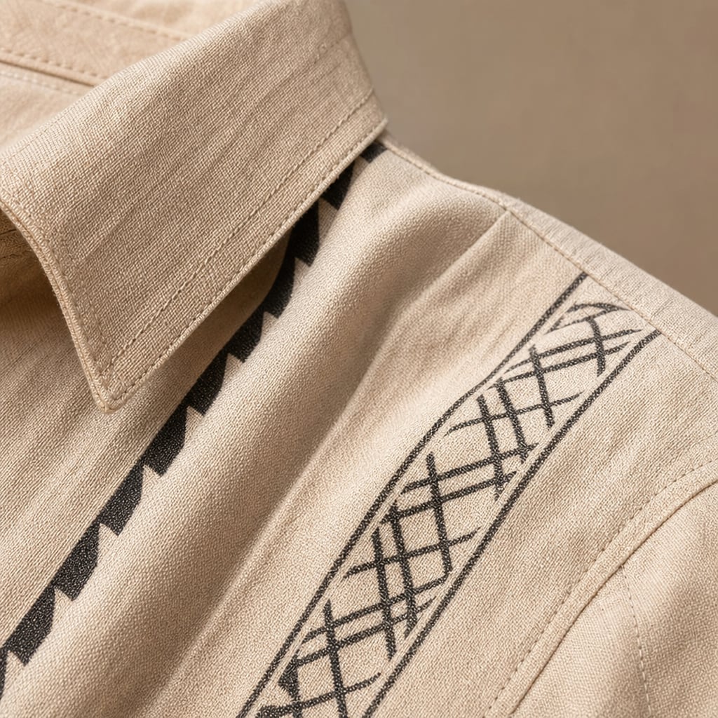 Leinenmischung Set Geometrisch Beige – Saxo
