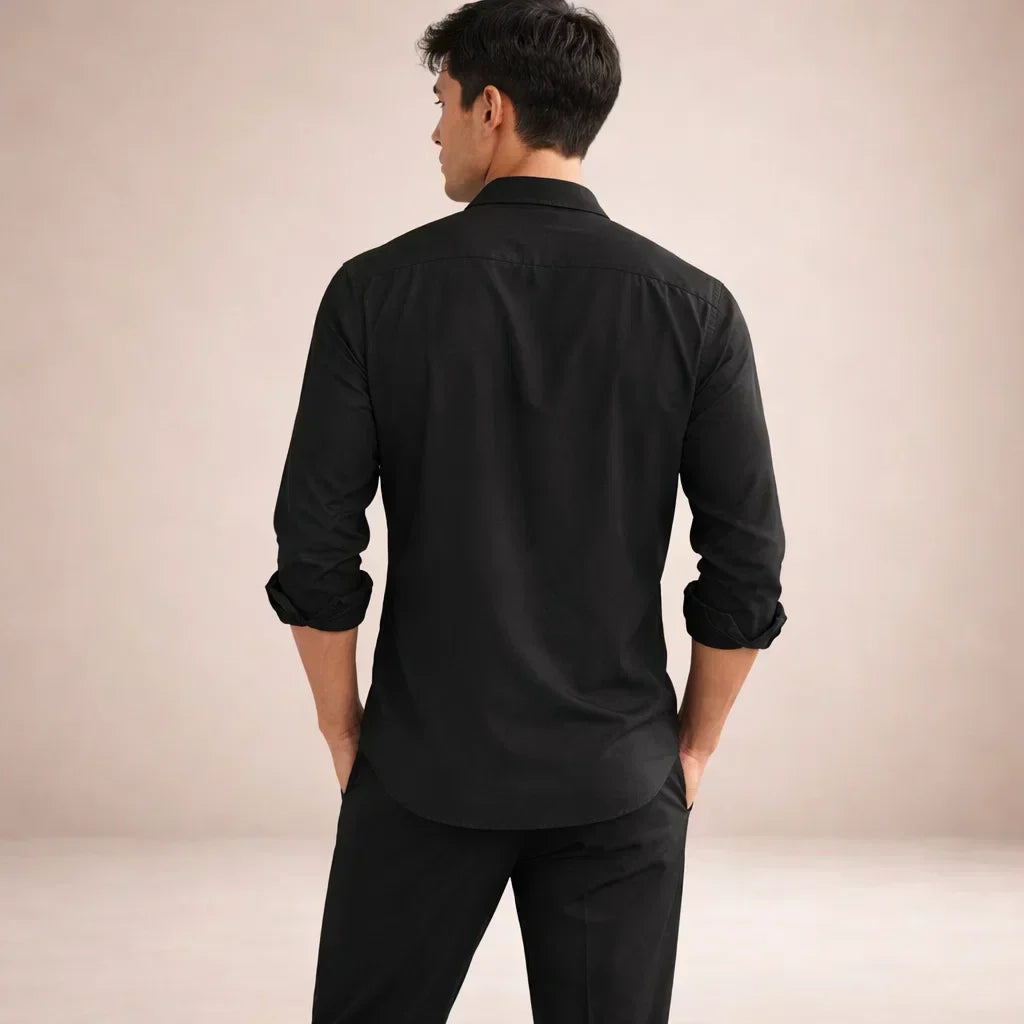 Leinenset Kurzarmhemd & Hose Regular Fit Hellblau – Korvex