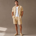 Leinenset Regular Fit Kurzarm Hemd und Shorts – Crest