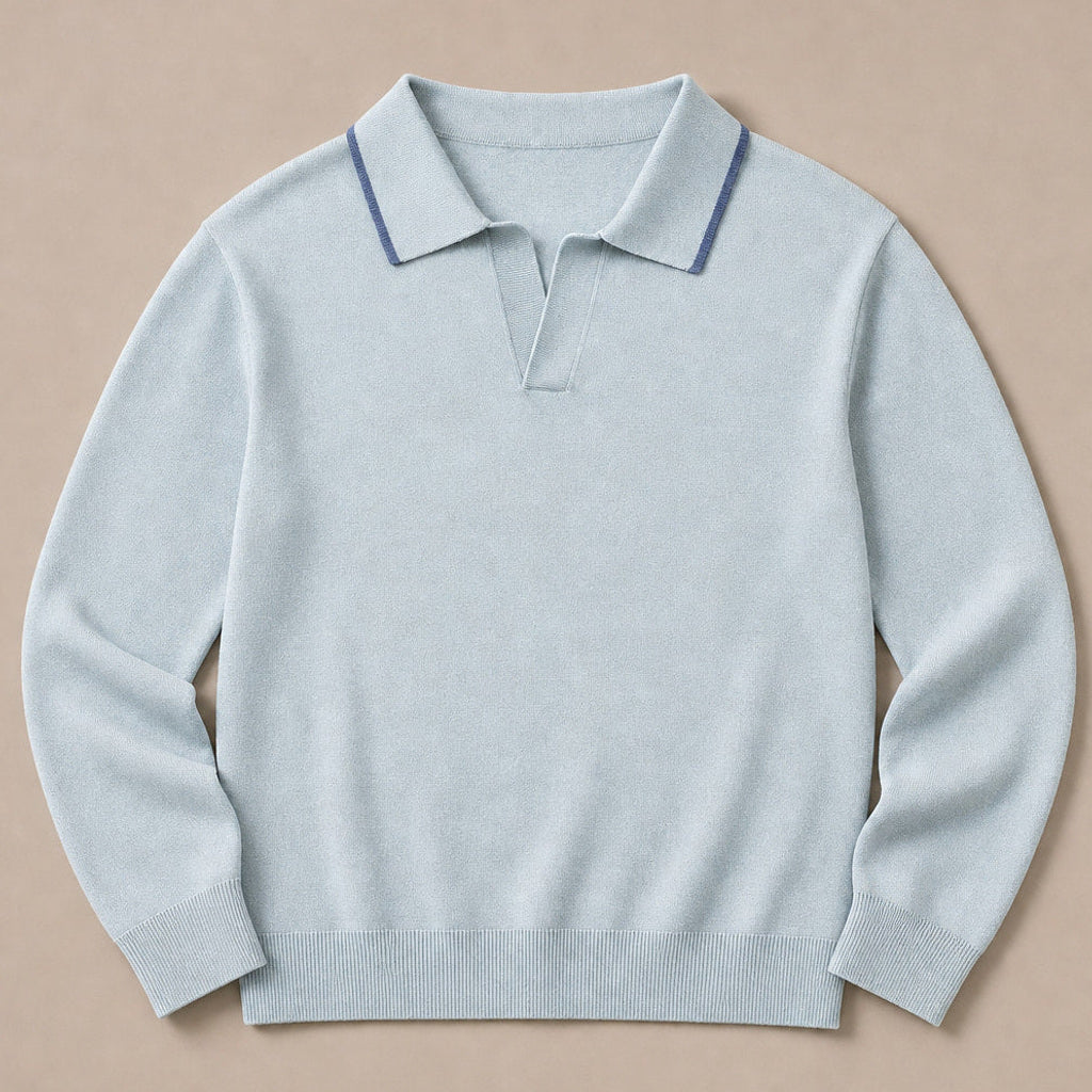 Leonhard | Poloshirt Feinstrick Langarm