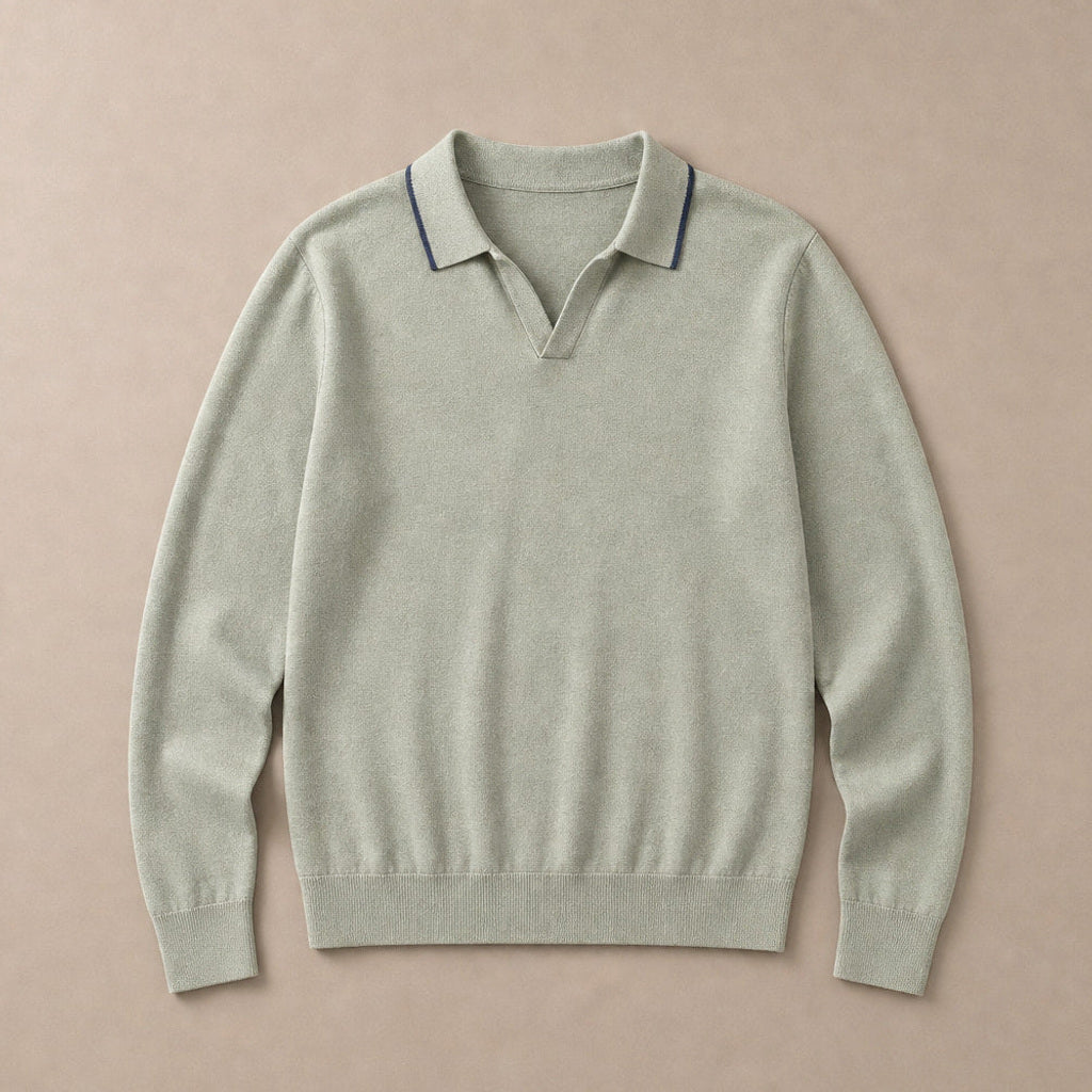 Leonhard | Poloshirt Feinstrick Langarm