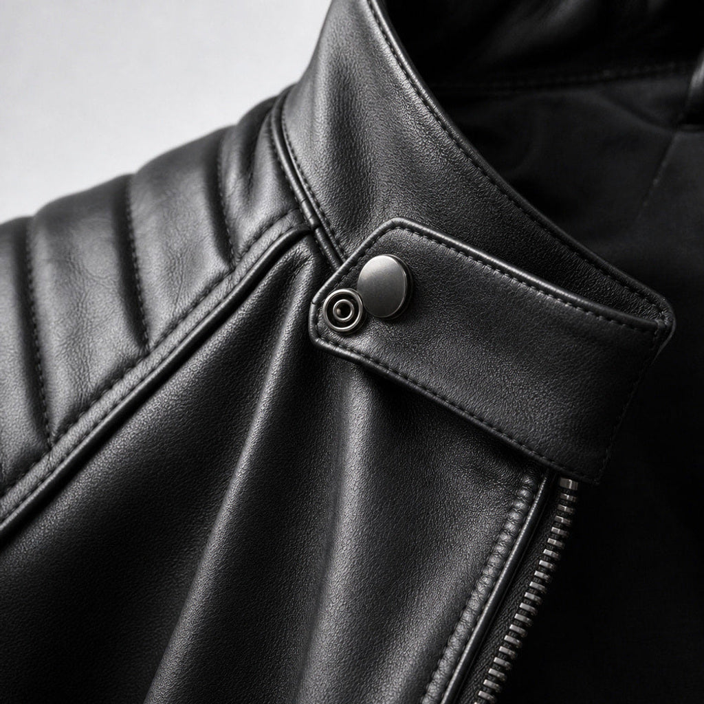 Luder | Lederjacke Bikerschnitt Schwarz