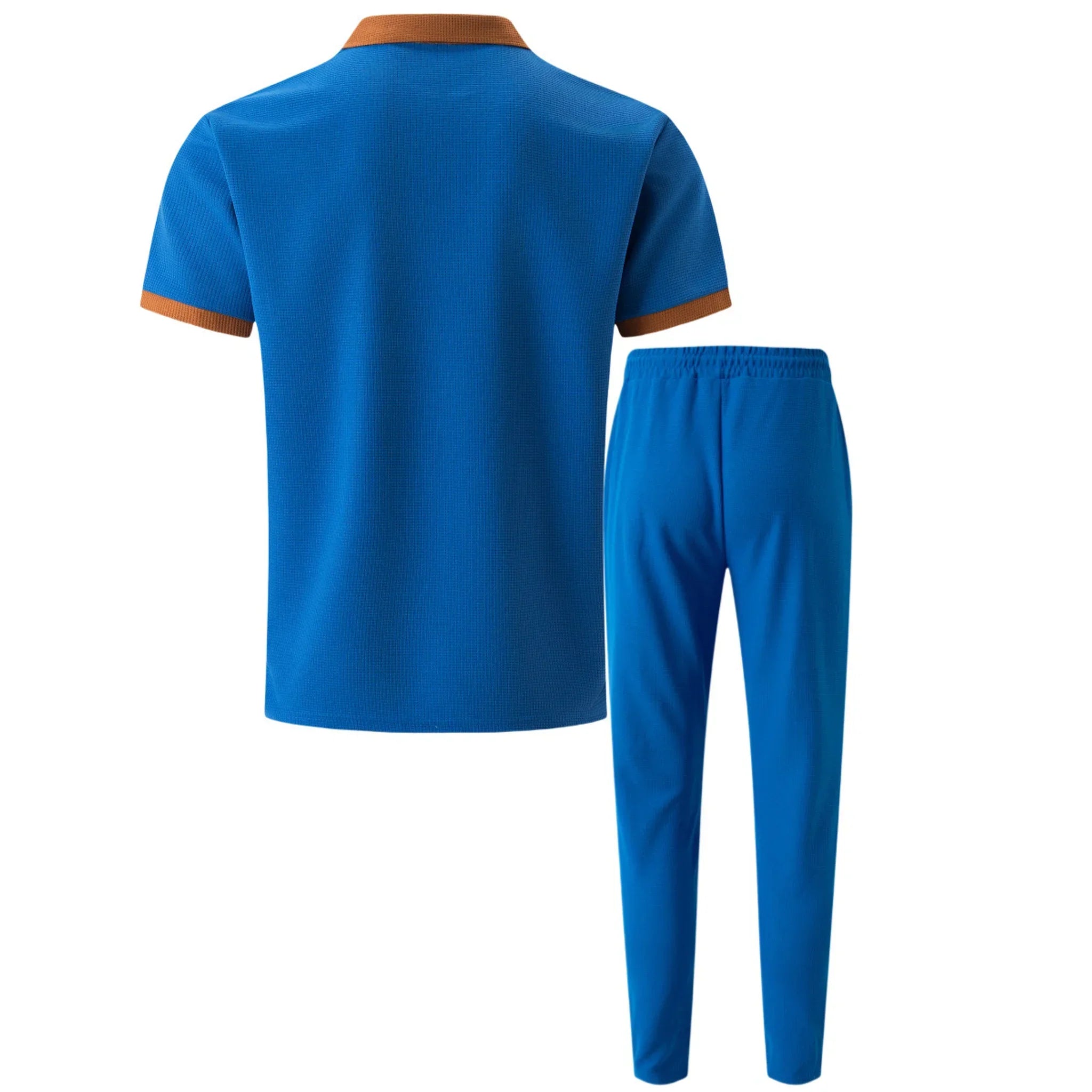 Waffelstrick-Set Poloshirt & Straight-Leg-Hose – Borten