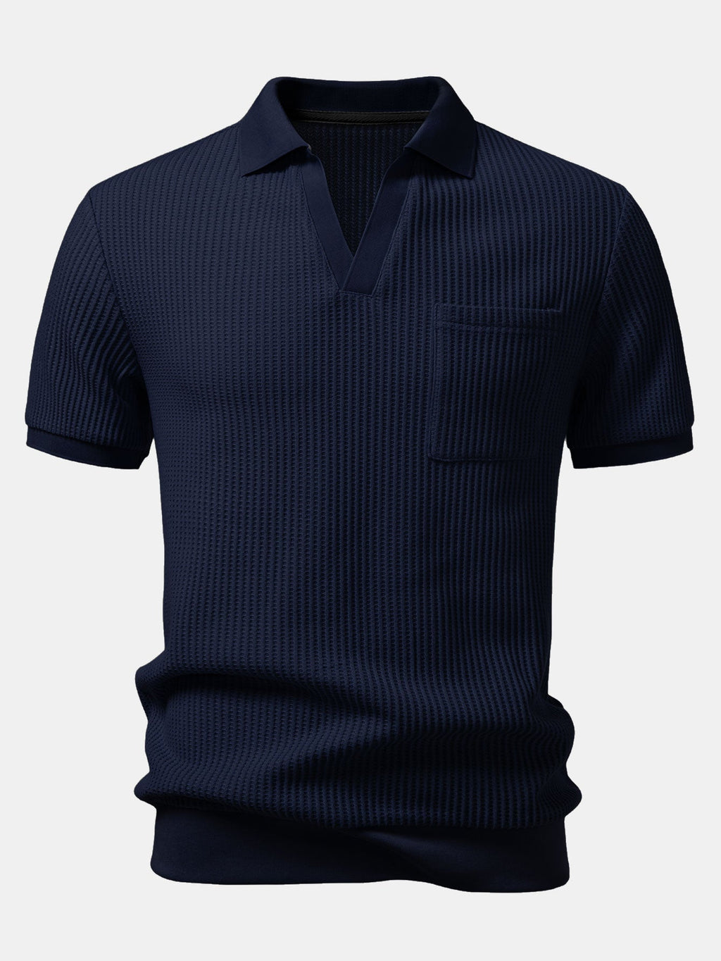 Set Waffelstrick Slim Tapered Poloshirt & Hose – Daxel