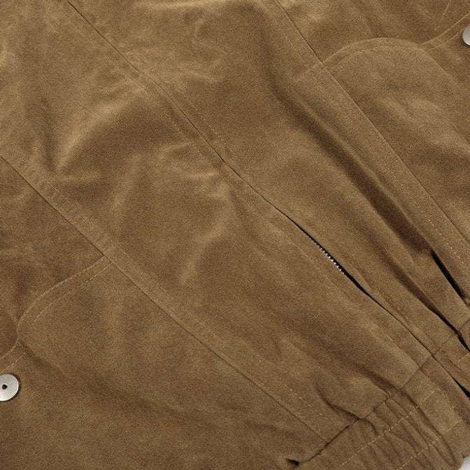 Marius | Fliegerjacke Wildlederoptik Braun