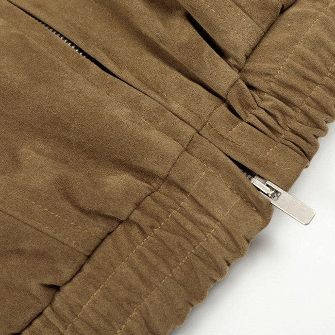 Marius | Fliegerjacke Wildlederoptik Braun
