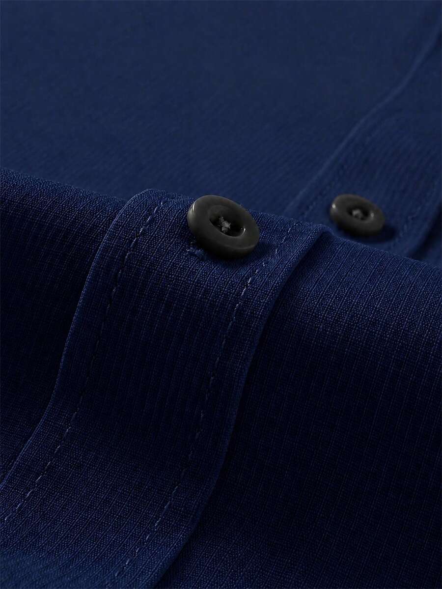 Marvo | Stehkragenhemd Langarm Stretch