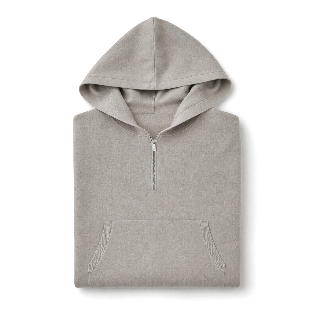 Meinulf | Strickhoodie Half-Zip mit Kapuze