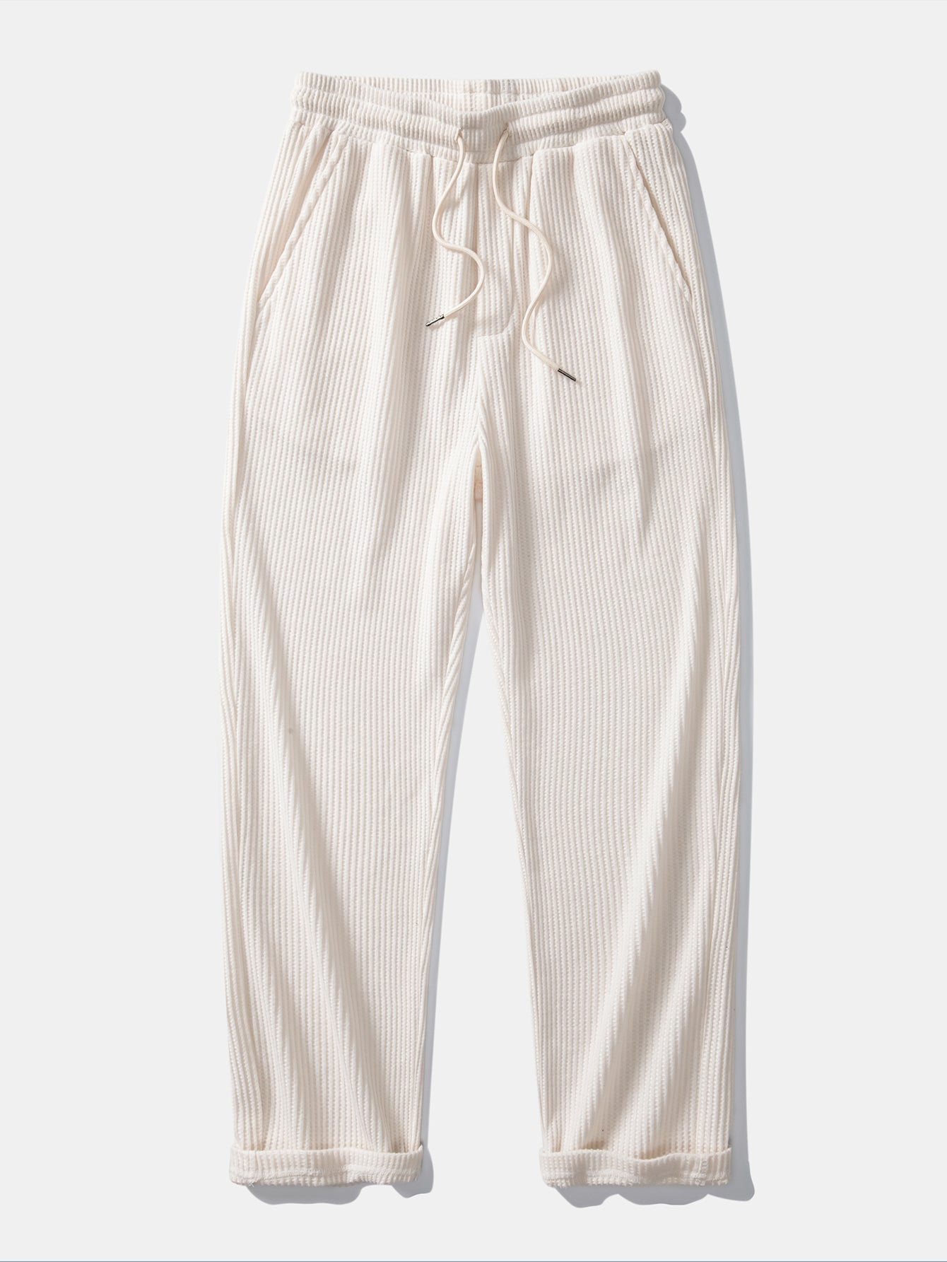 Strick-Polo & Waffel-Hose Set Gestreift – Vaxo