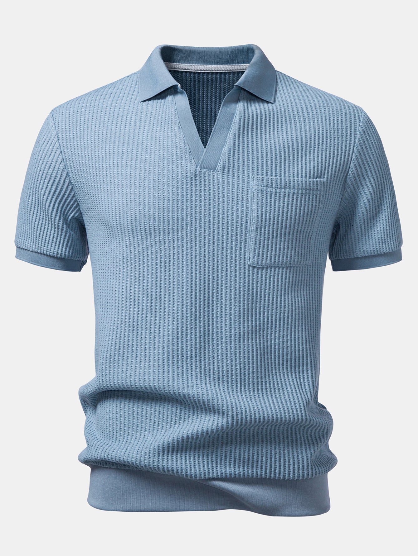 Set Waffelstrick Slim Tapered Poloshirt & Hose – Daxel
