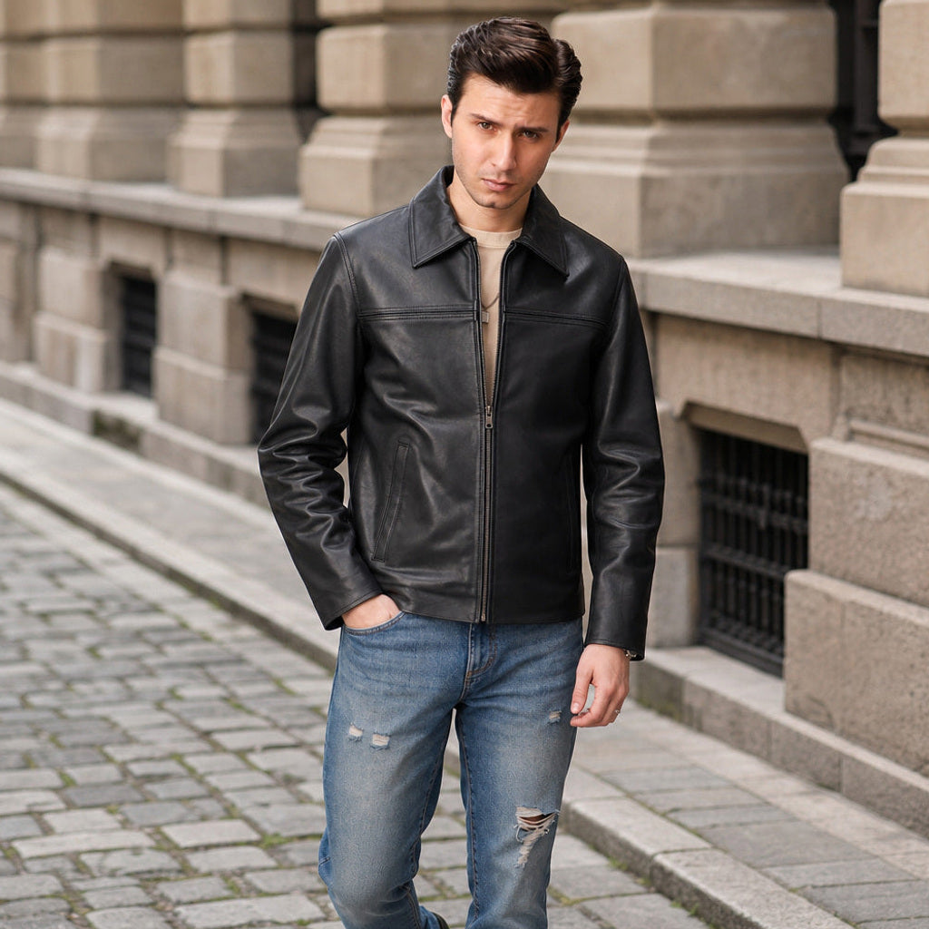 Moritz | Lederjacke Lammleder Schwarz