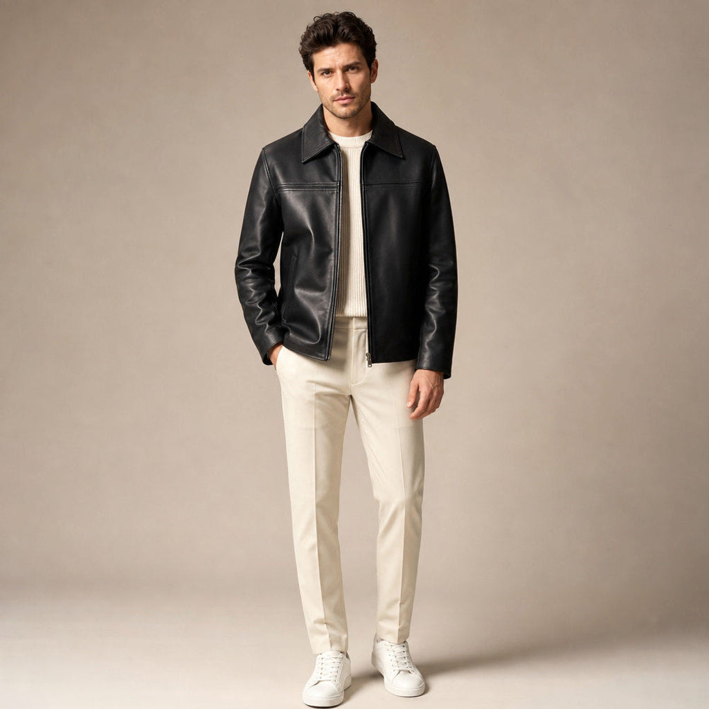 Moritz | Lederjacke Lammleder Schwarz