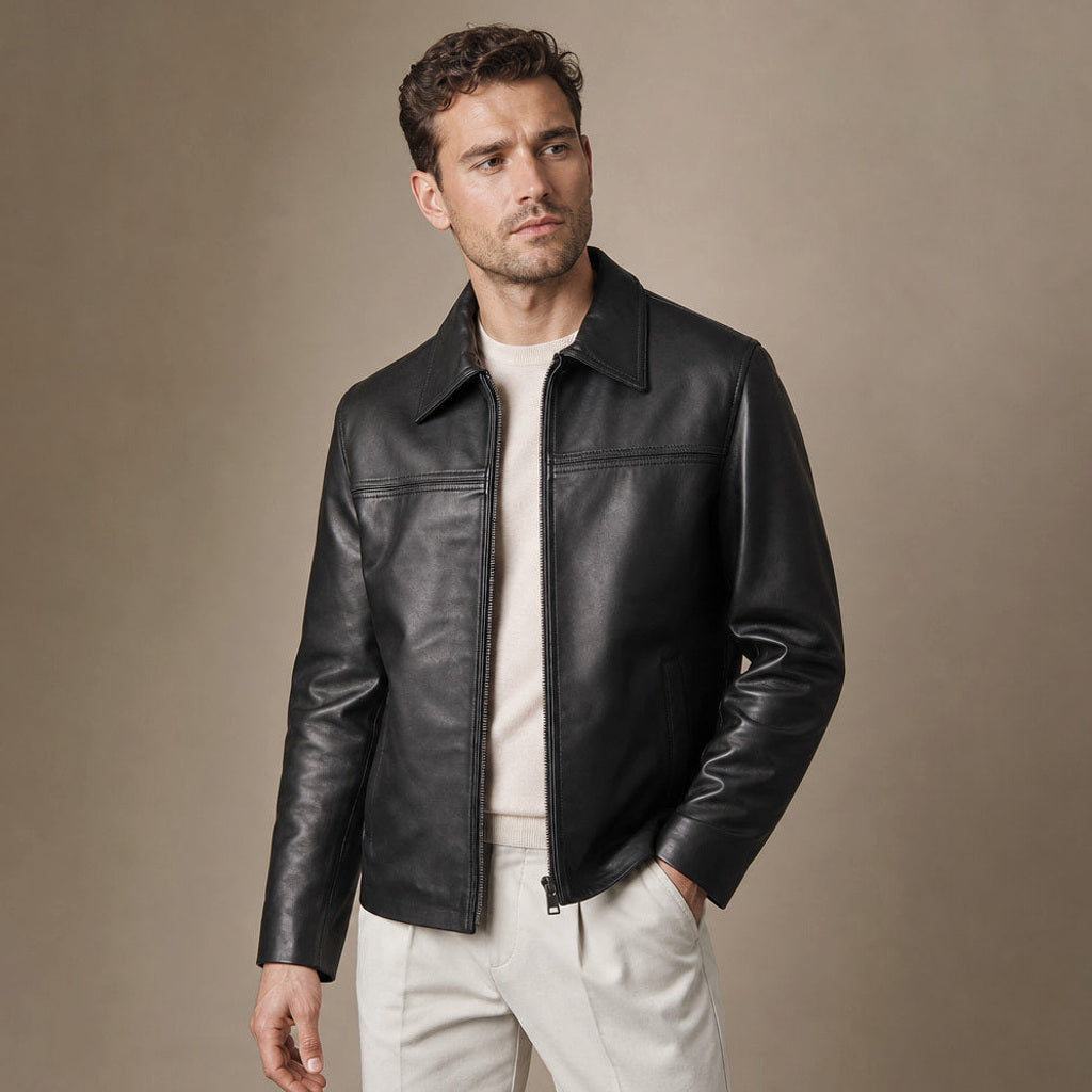 Moritz | Lederjacke Lammleder Schwarz