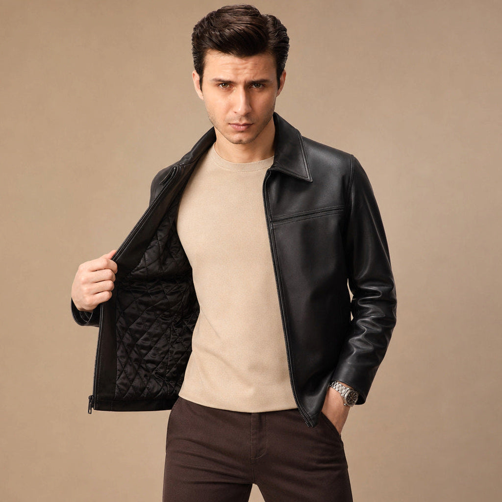 Moritz | Lederjacke Lammleder Schwarz