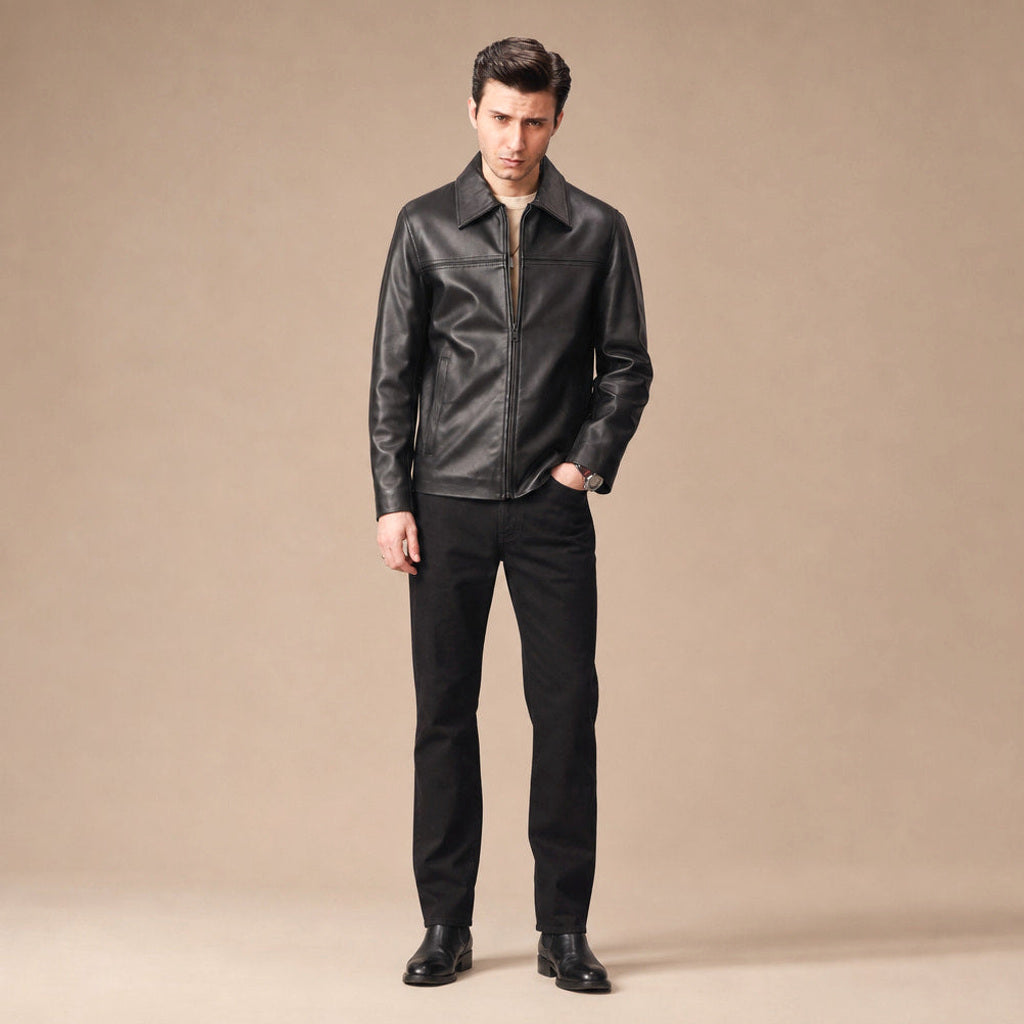 Moritz | Lederjacke Lammleder Schwarz