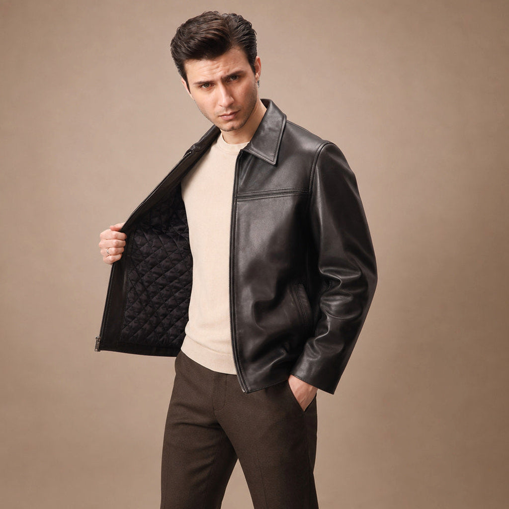 Moritz | Lederjacke Lammleder Schwarz