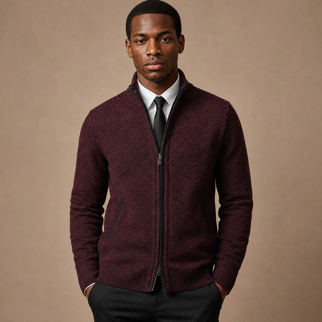 Niko | Strickjacke Zopfmuster Reißverschluss