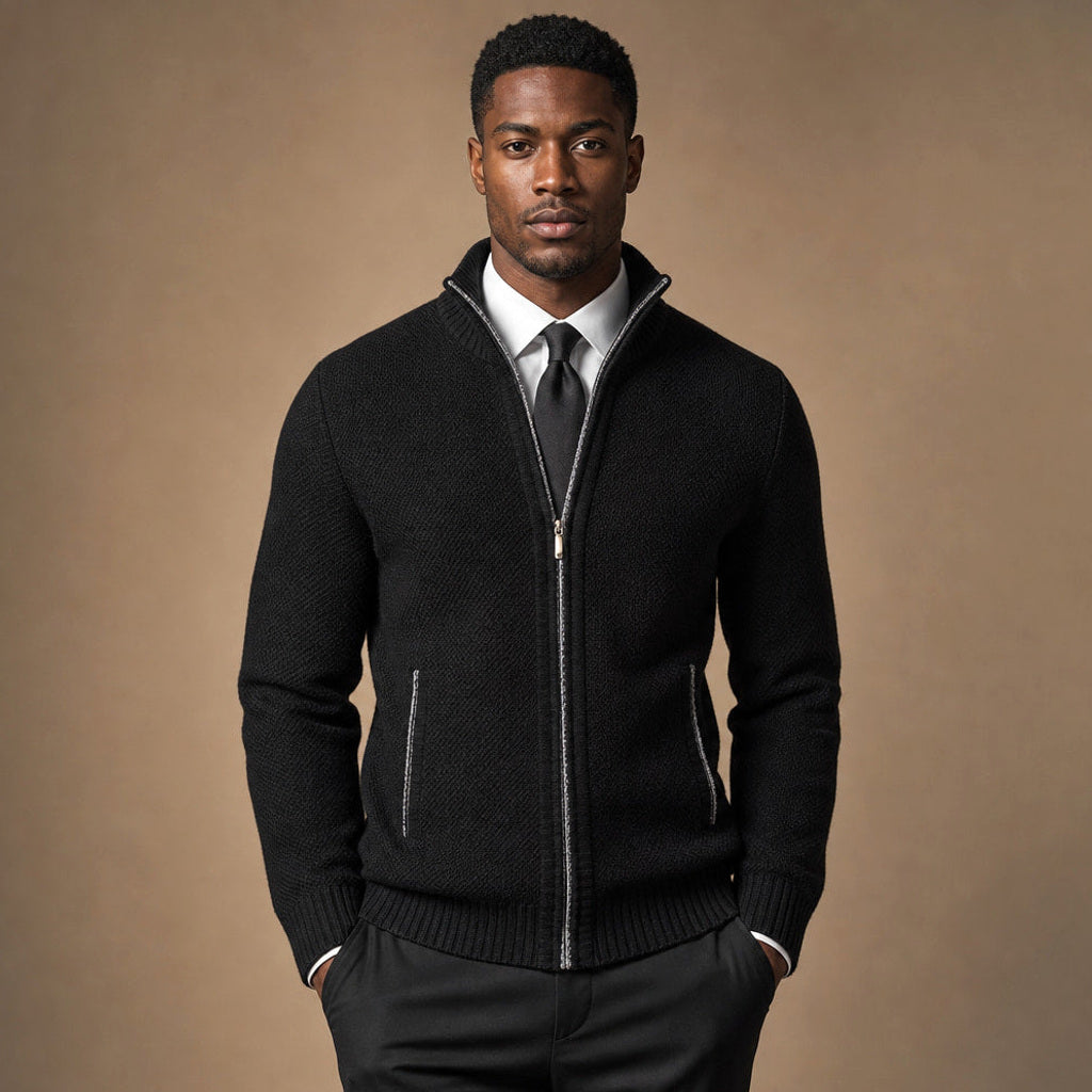 Niko | Strickjacke Zopfmuster Reißverschluss