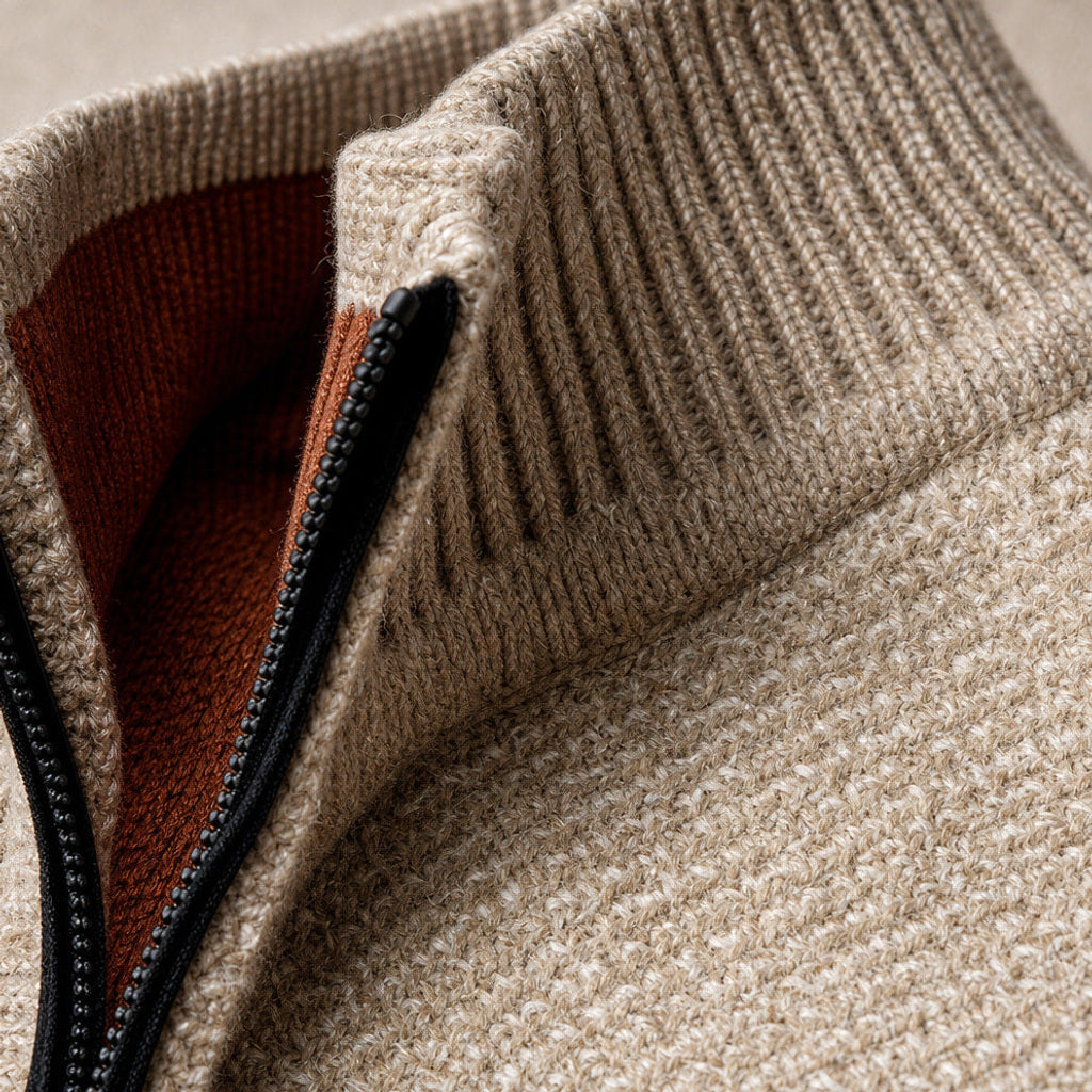 Niko | Strickjacke Zopfmuster Reißverschluss