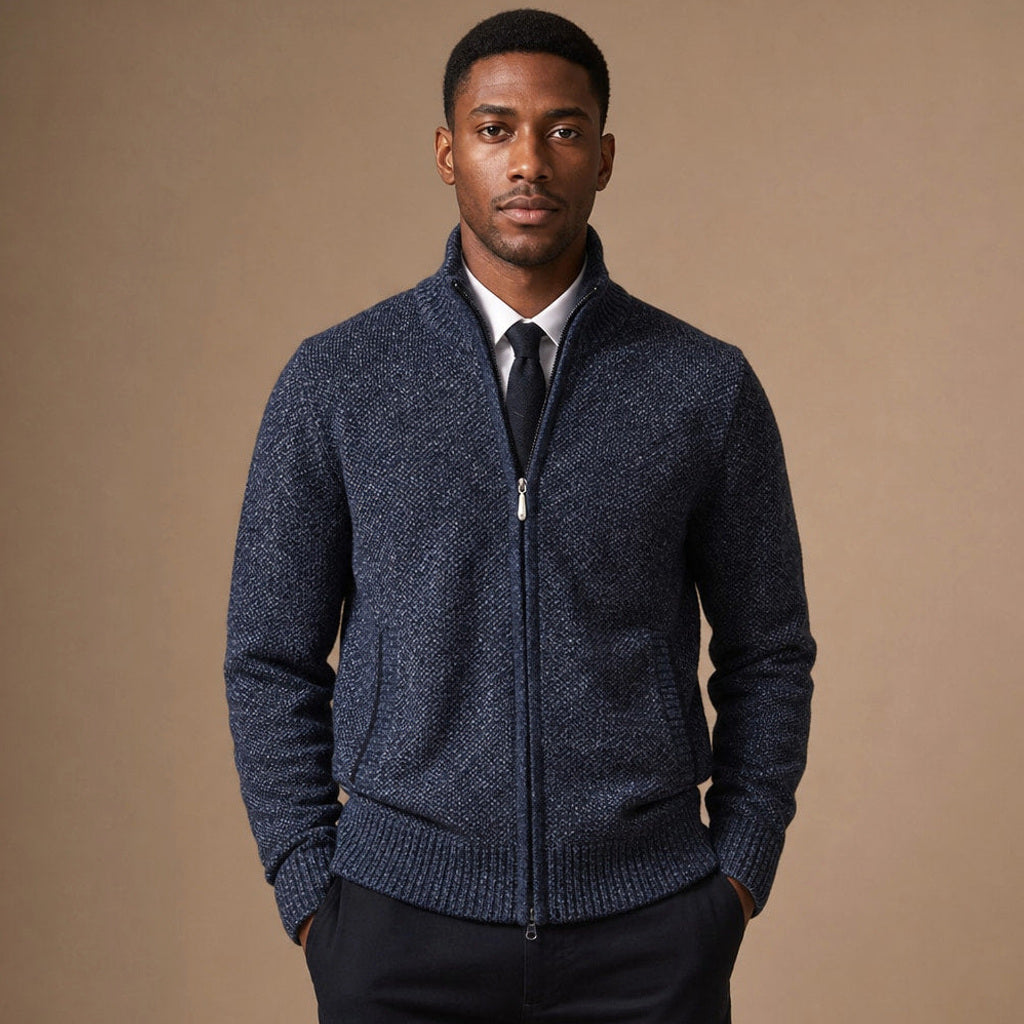 Niko | Strickjacke Zopfmuster Reißverschluss