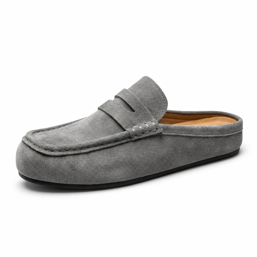 Penny-Loafer Mule Soft-Touch-Gewebe Plateau-Sohle – Monvel