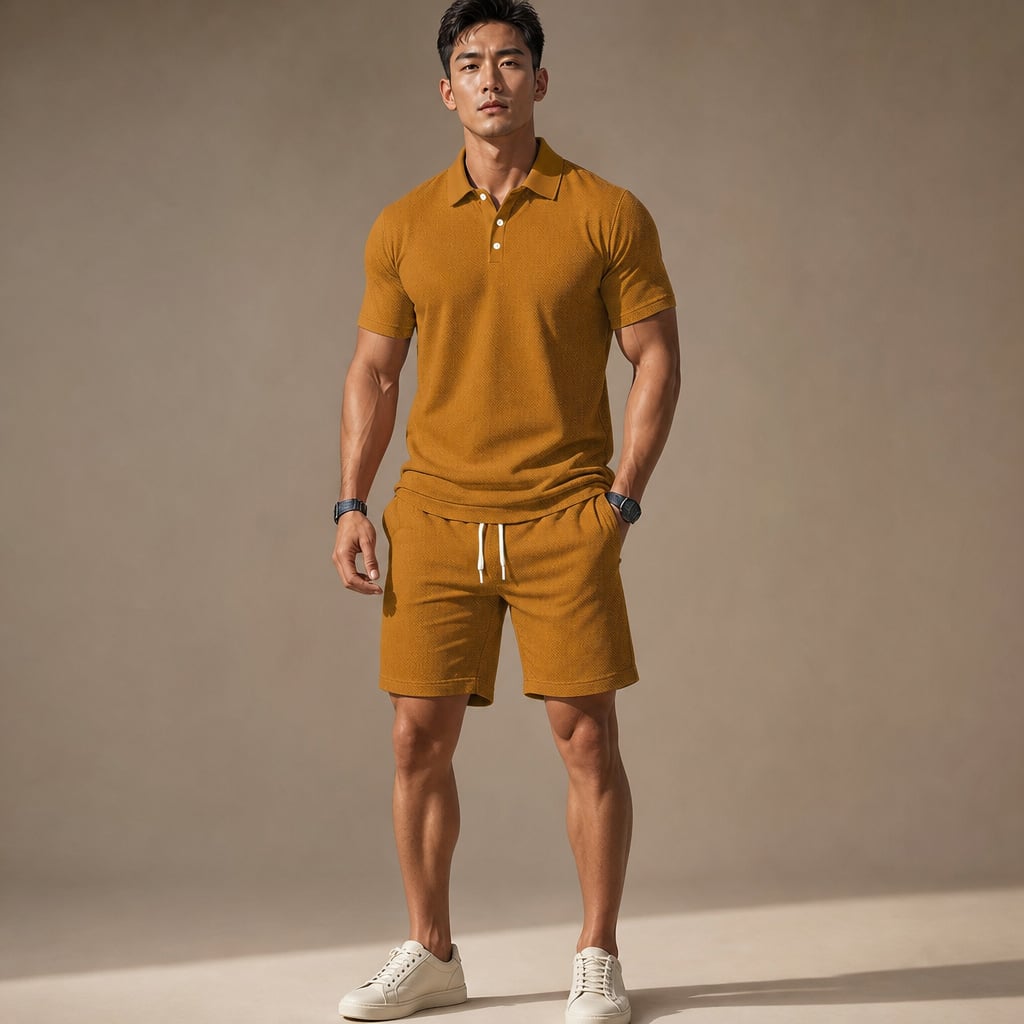 Poloshirt & Shorts Set Kurzarm – Mast