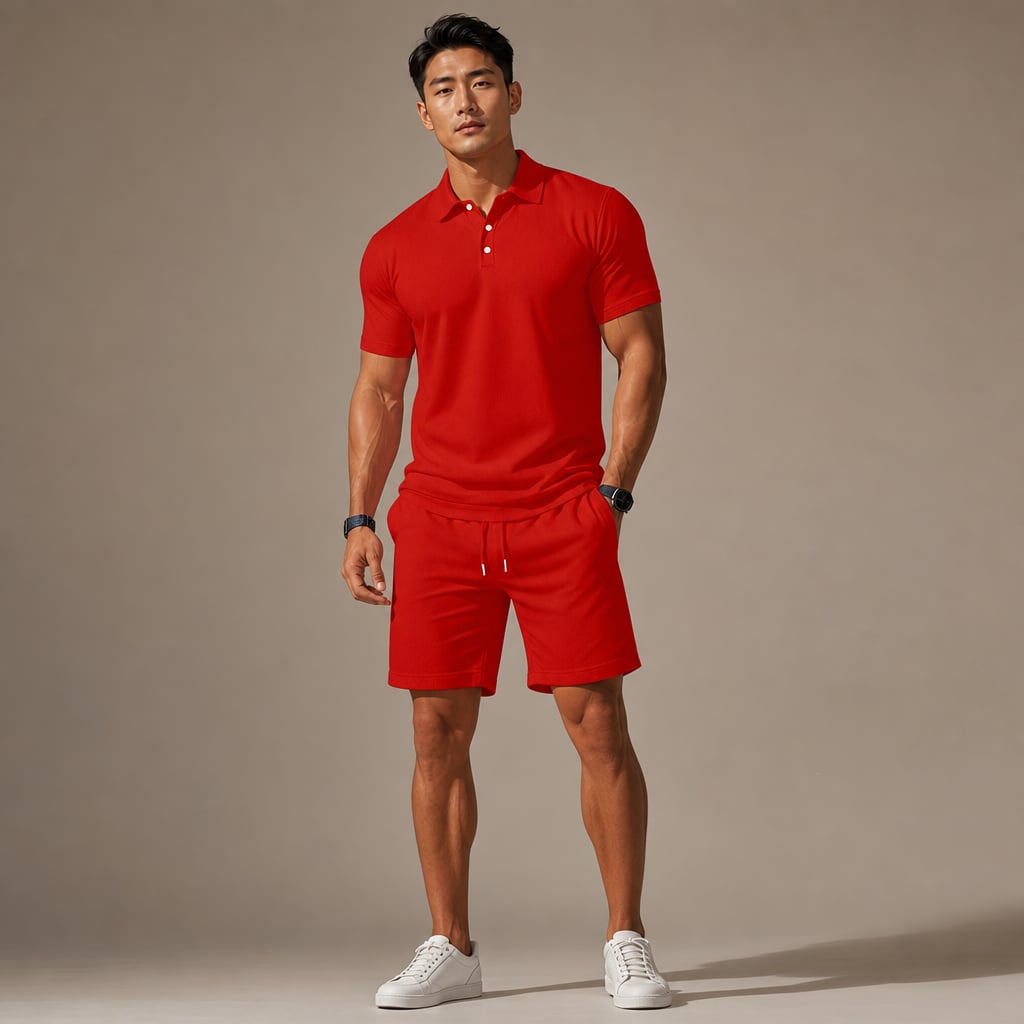 Poloshirt & Shorts Set Kurzarm – Mast