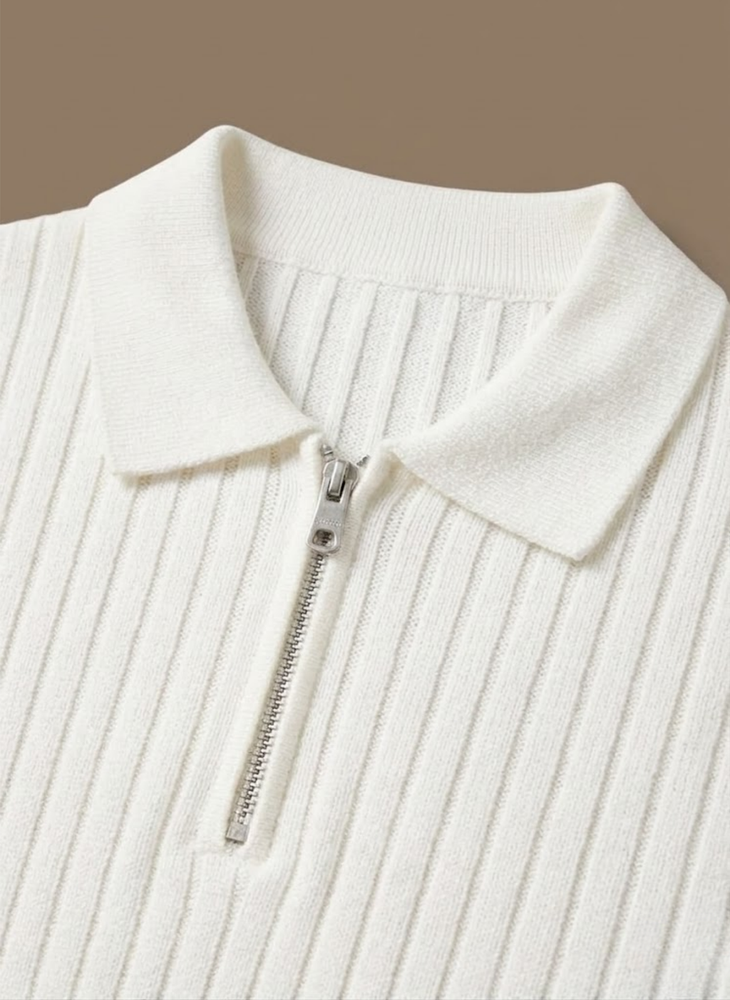 Poloshirt Strickoptik Horizontalstreifen Regular Fit – Senro