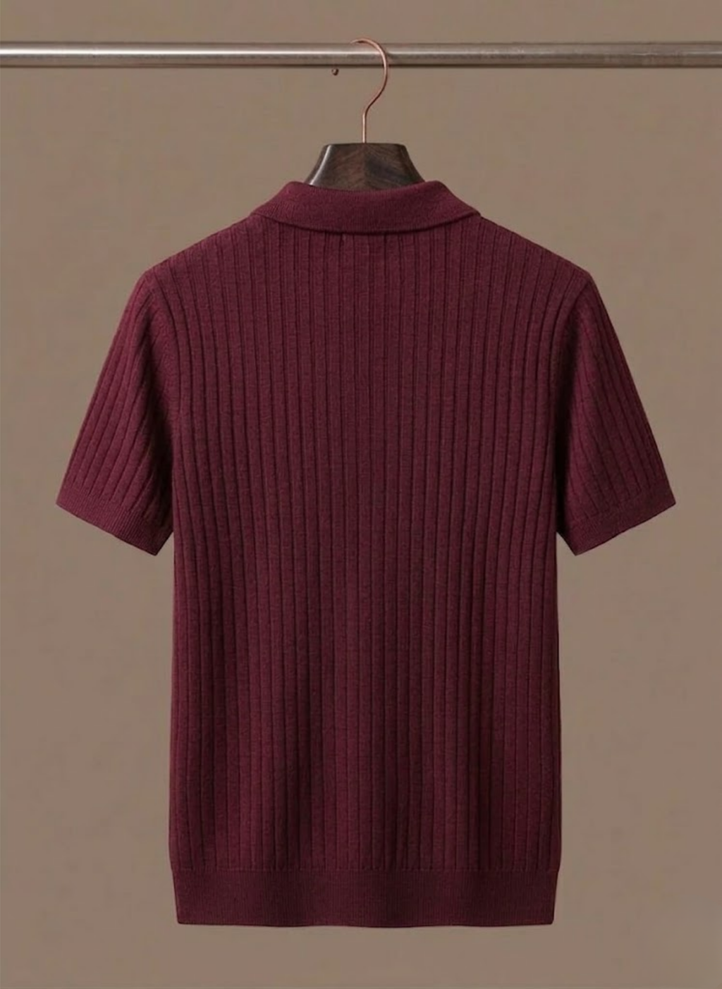 Poloshirt Strickoptik Horizontalstreifen Regular Fit – Senro